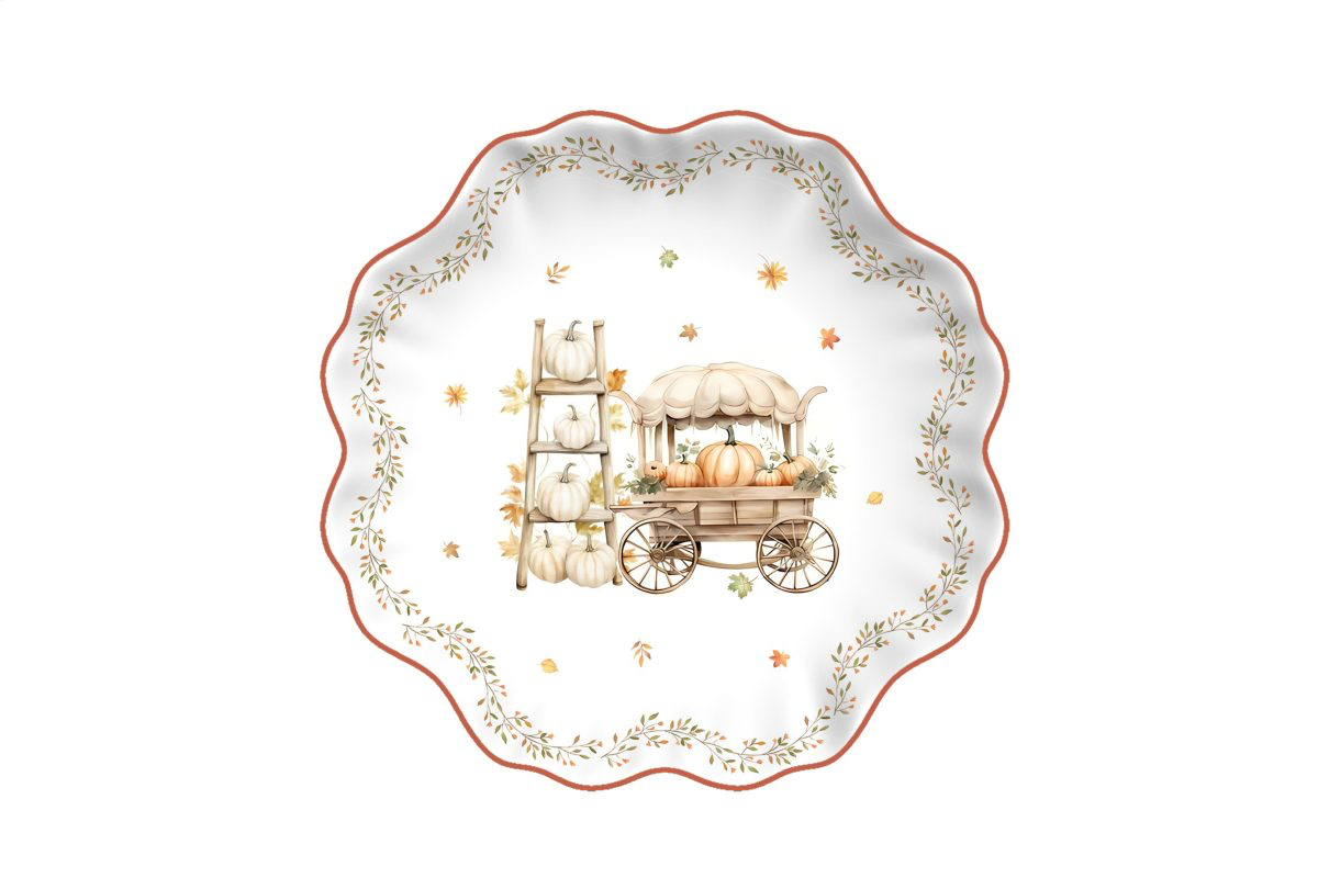 Piatto Dessert Autunno Vintage