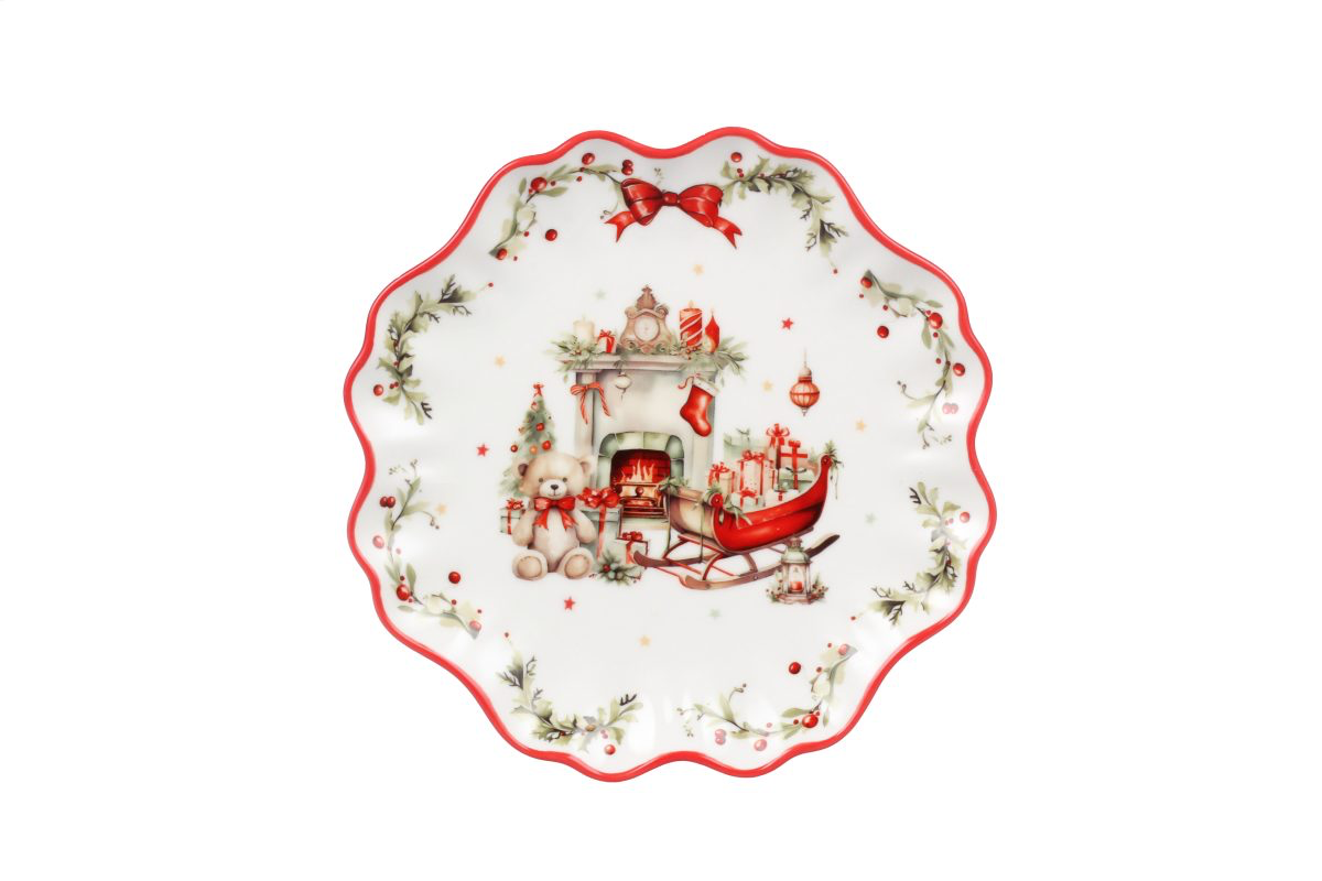 Piatto Dessert Christmas Vintage