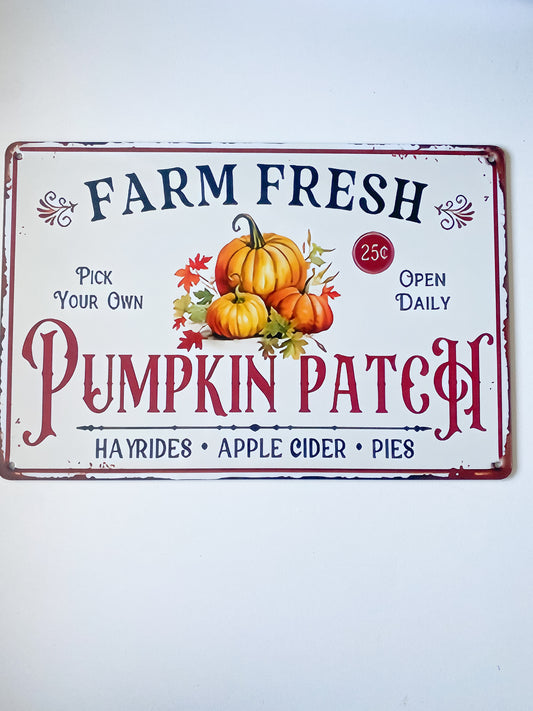 Targa metallo Pumpkin Patch