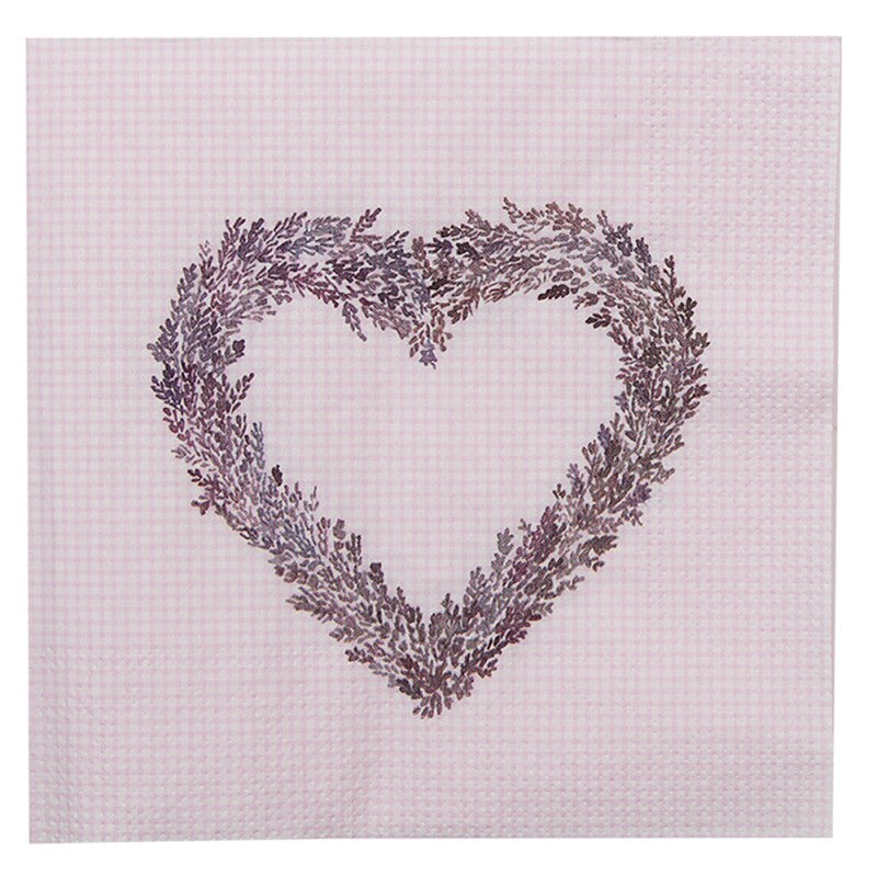 Tovaglioli Cuore Lavanda