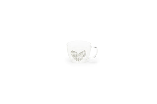 Tazza in Vetro Cuore