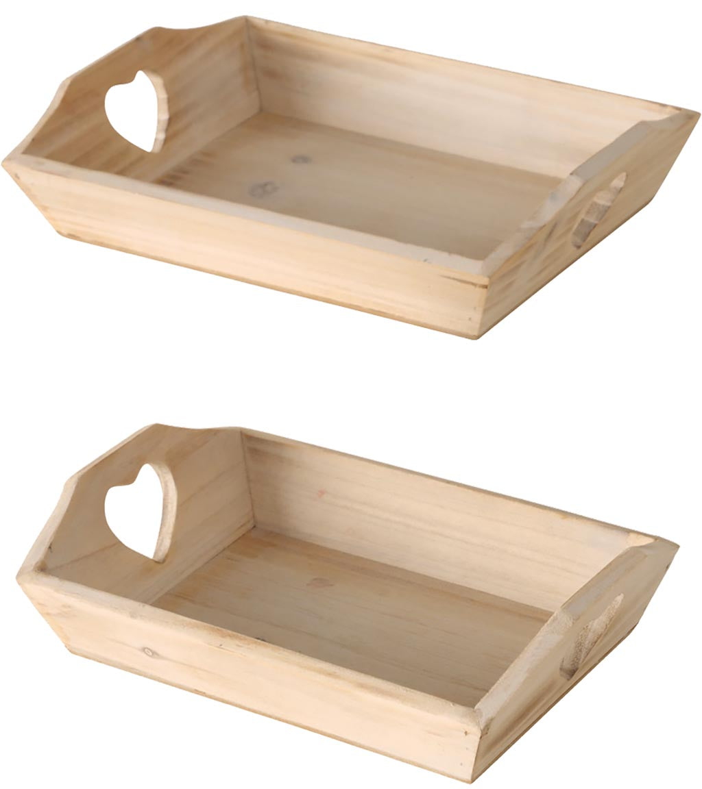 Vassoio in legno con Cuore (2 misure)