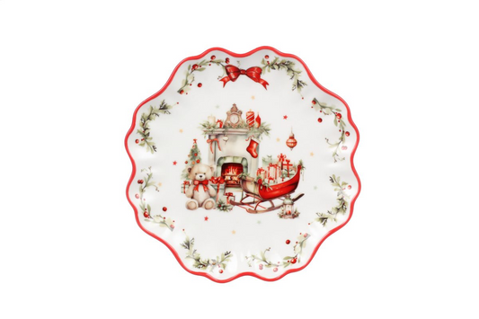 Piatto Dessert Christmas Vintage