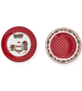 Set 2 piatti dolce Storia di Natale