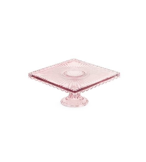 Alzatina Vetro Rosa Fiorirà