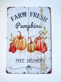 Targa metallo Farm Fresh Pumpkins