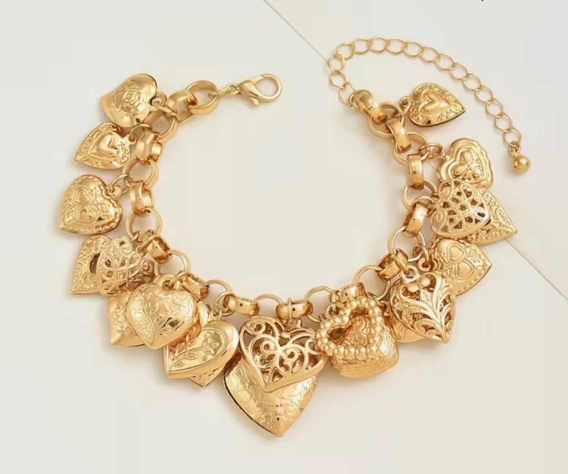 Bracciale Charms Cuori
