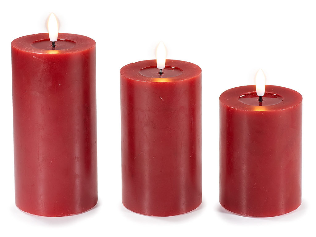 Set 3 Candele Led