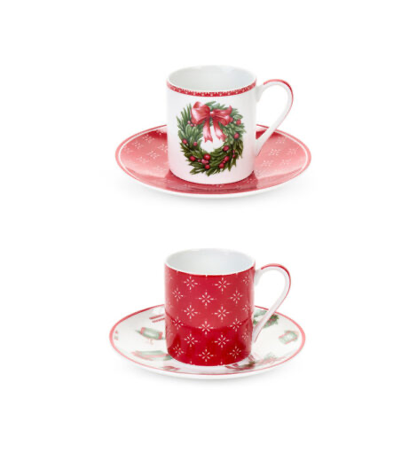 Set 6 tazzine caffè Storia di Natale