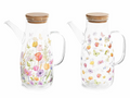 Caraffa vetro con decori