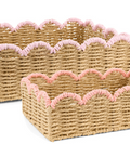 Cestino Rosa Rattan