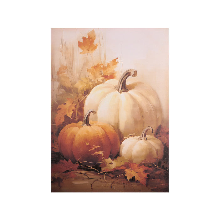 Quadro zucche e foglie Racconti d'Autunno