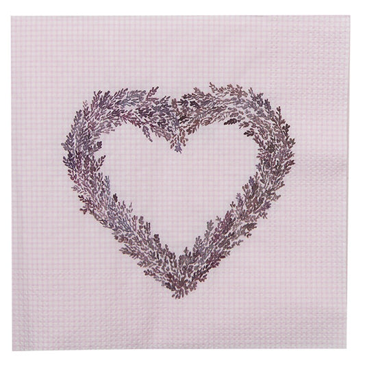 Tovaglioli Cuore Lavanda