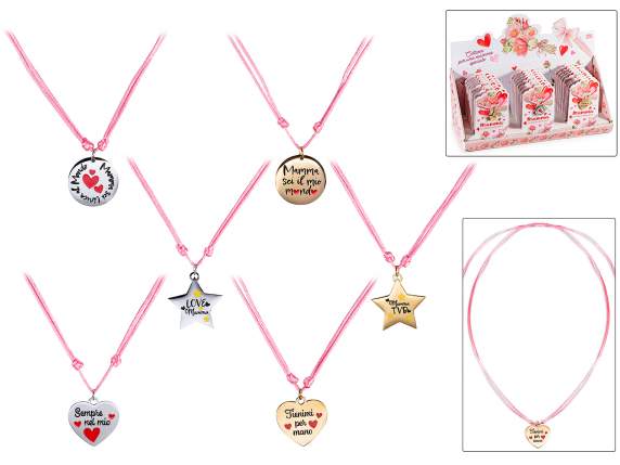 Collana in corda e charm