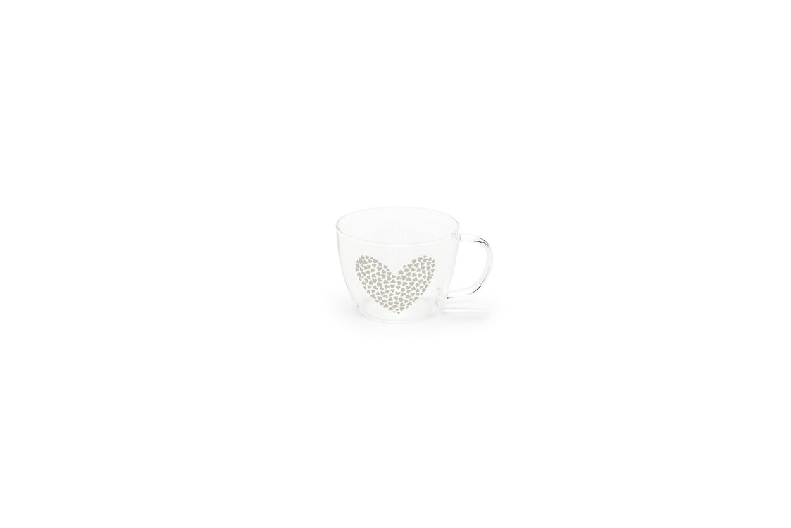 Tazza in Vetro Cuore